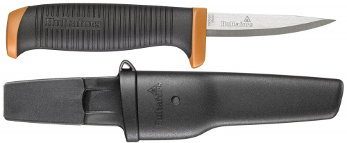 462p.713p. Нож с узким лезвием (нож ремесленника) PK GH с обрезиненной ручкой в ножнах