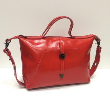 Женская кожаная сумка FASSIO. Красный.
