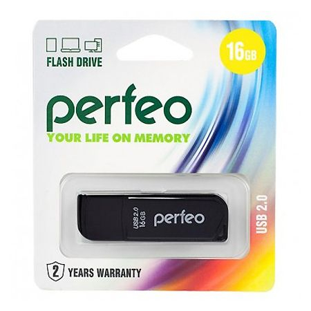 Флэш-диск USB Perfeo 8 GB C10 black