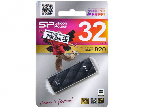 Флэш-диск USB Silicon Power 32 GB Blaze series B20 Black USB 3.0
