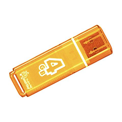 Флэш-диск USB SmartBuy 4 GB Clossy seriaes Orange