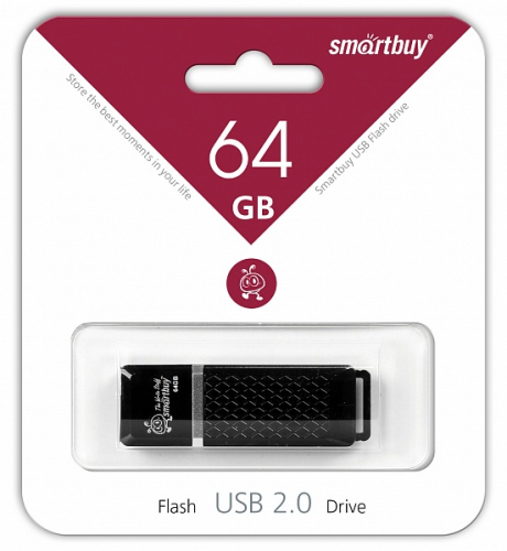 Флэш-диск USB SmartBuy 64 GB Quartz series Black