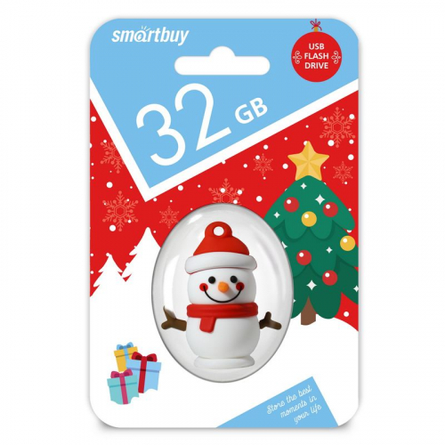 Флэш-диск USB SmartBuy 32 GB New Year series Snow Paul (Снеговик)