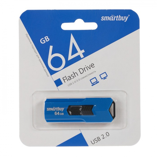 Флэш-диск USB SmartBuy 64 GB Stream Blue