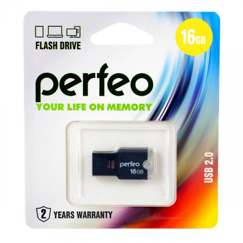 Флэш-диск USB Perfeo16 GB M01 black