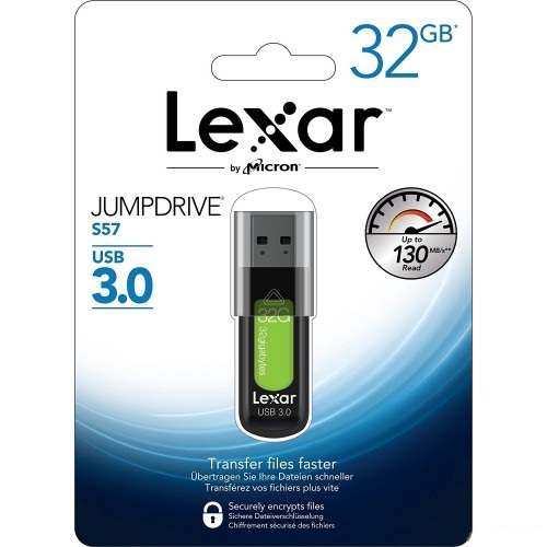 Флэш-диск USB Lexar 32 GB JampDrive S57 (LJDS57-32GABEU) USB 3.0