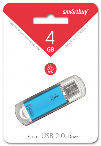 Флэш-диск USB SmartBuy 4 GB V-Cut Blue