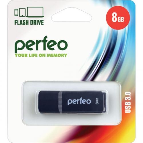 Флэш-диск USB Perfeo 8 GB C12 black USB 3.0