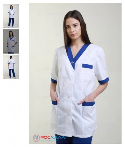 КМТ-01 Женский медицинский костюм с отделкой, куртка и брюки