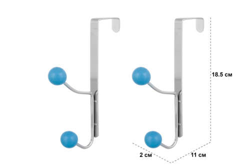 Набор вешалок на дверь 2 шт. 11*2*18,5 см 