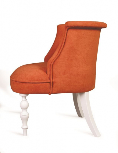 Кресло Баррхат (эмаль белая  G08 - морковный).