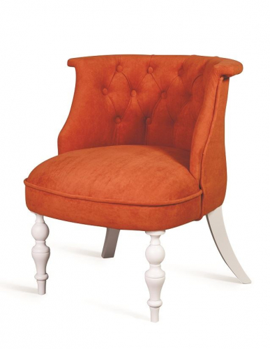 Кресло Баррхат (эмаль белая  G08 - морковный).