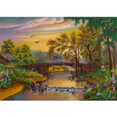 Набор для вышивания PANNA Живая картина JK-2055 ( ЖК-2055 ) Мост над рекой