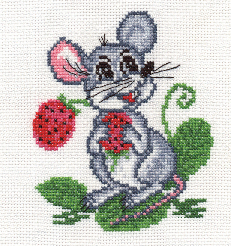 Набор для вышивания PANNA D-0106 ( Д-0106 ) Мышка с земляникой