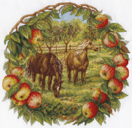 Набор для вышивания PANNA J-1453 ( Ж-1453 ) Кони в яблоках