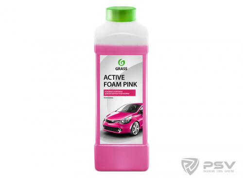 Активная пена для бесконтактной мойки «Active Foam Pink» Цветная пена 1л , арт. 113120 GRASS