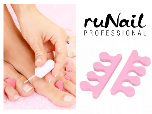 Разделители для пальцев ног (розовые, 10 мм) Runail 0807