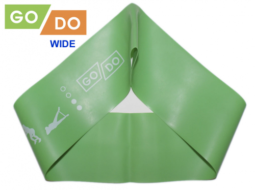 Эспандер-петля GO DO WIDE. Цвет: зелёный. Длина в сложенном виде 30,5 см. Ширина 7,5 см. Толщина 0,7 мм. 6075-0.7