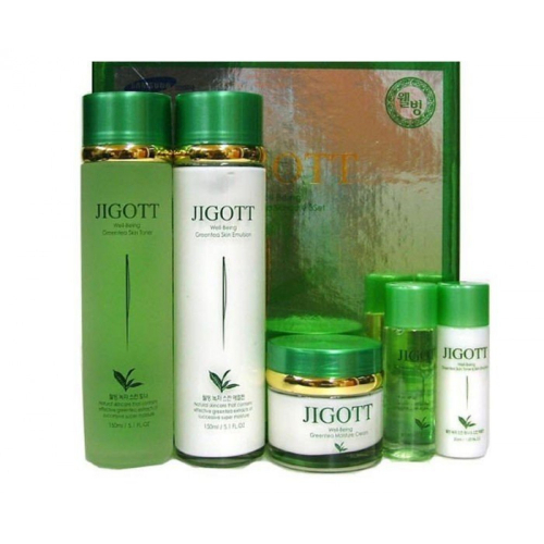 Косметический набор для проблемной кожи с экстрактом зеленого чая Jigott Well-Being