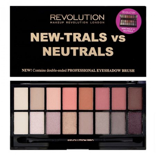 Палетка теней Makeup Revolution New-Travls vs Neutrals 16цв копия
