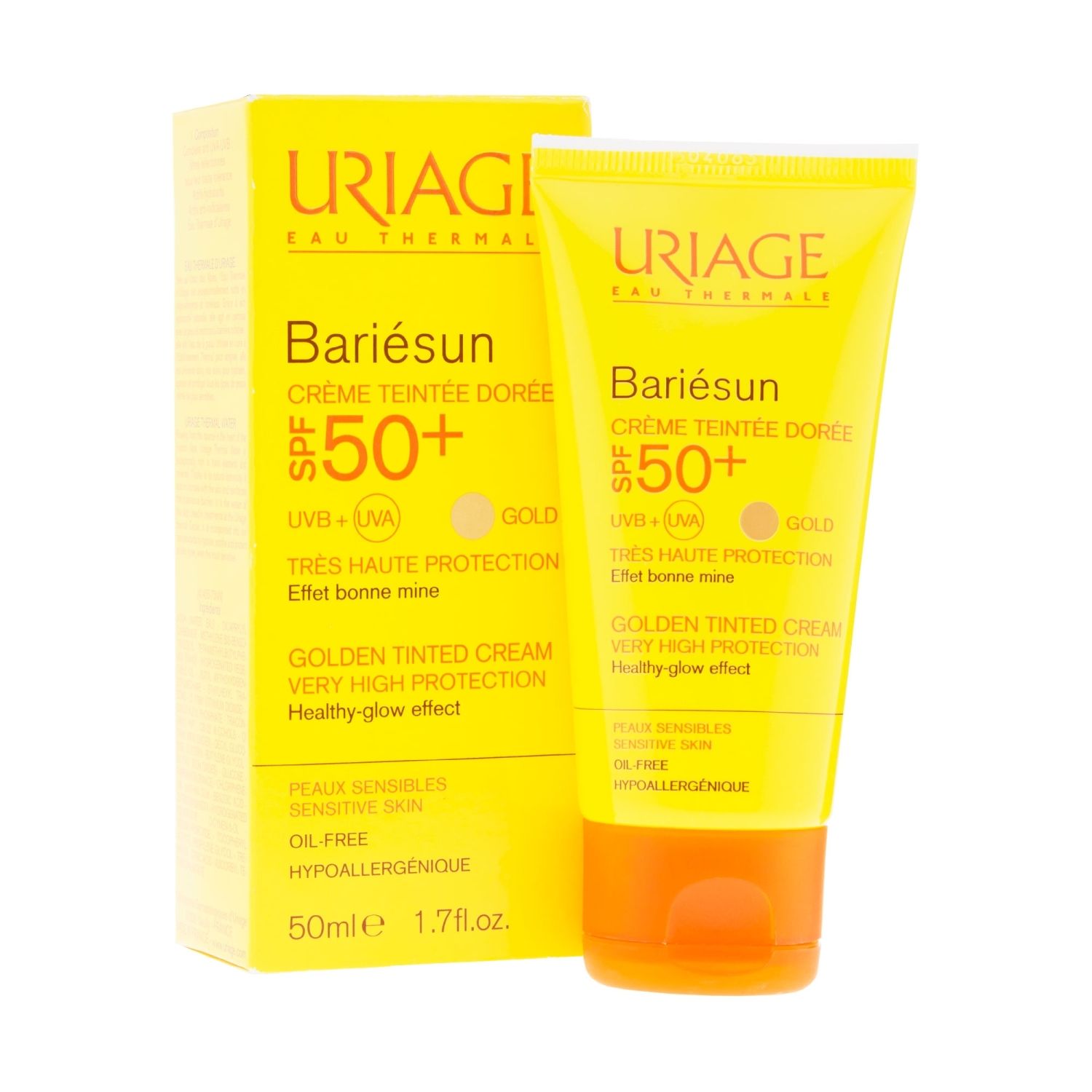 Крем 50. Крем Урьяж Барьесан СПФ 50. Uriage Bariesun крем солнцезащитный SPF 50 50 мл. Uriage 50 SPF Creme teintee tres Haute Protection. Uriage Crème minérale teintée dorée spf50 золотистый.