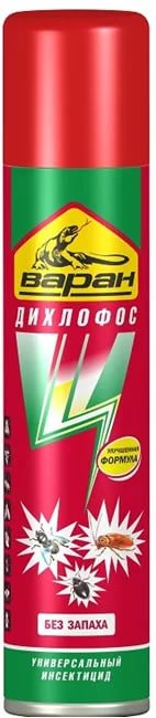 Дихлофос Варан А универсал б/з 190мл/260см.куб. 24шт/м зелёный 03.01.001.12