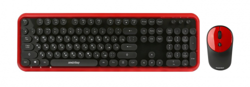 Беспроводной комплект клавиатура+мышь SmartBuy 620382AG черно-красный