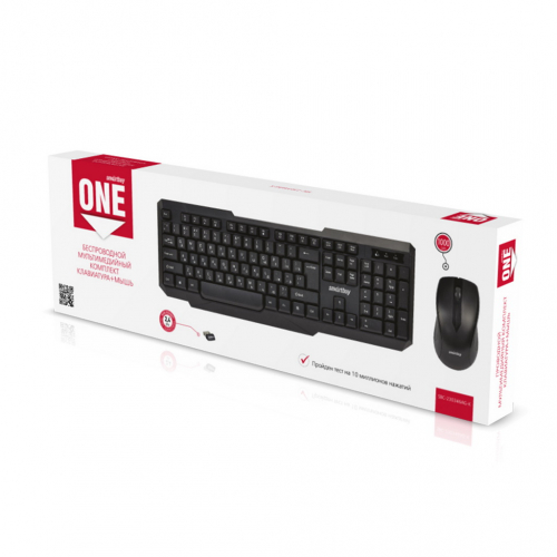 Беспроводной комплект клавиатура+мышь SmartBuy 230346AG-K черный