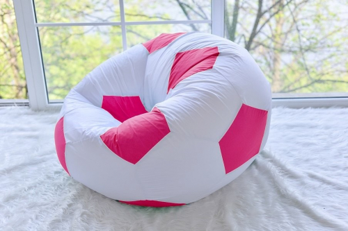 Кресло-мяч 1,0  м экокожа бело-розовый