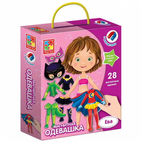 Магнитная игра VLADI TOYS Одевашка Ева [артикул: VT3702-04]