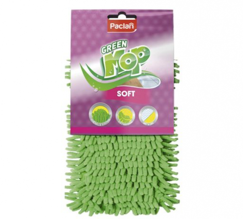 Плоская насадка шенилл для швабры, 1шт. Paclan Green Mop Soft