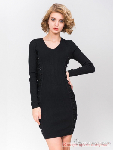 Платье Bluzka 7047, черный (L/XL)