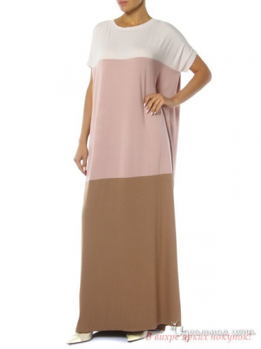 Платье Adzhedo 41585, розово-бежевый (3xl-4xl)