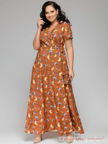 Платье 1001 DRESS DA00036TC, терракотовый (цветочный принт) (54-56)