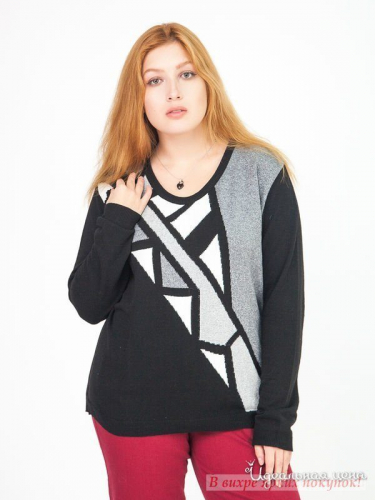Пуловер Klingel 170403, черный, серый, белый (003-2XL)