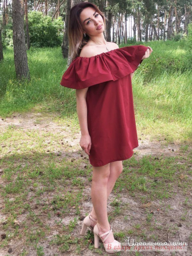 Платье Eletan boutique EB804, бордовый (S)