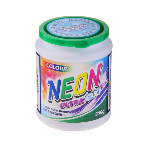 Пятновыводитель NEON OXY Ultra COLOR для цветных вещей 500 гр   763380