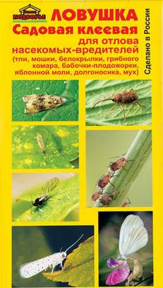 Ловушка садовая клеевая от вредителей (цена за 4 клеевых пластины)