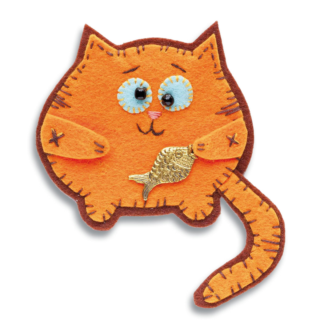 Кот из фетра