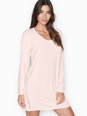 Victoria's Secret Heavenly by Victoria Supersoft Modal Long-sleeve Sleepshirt