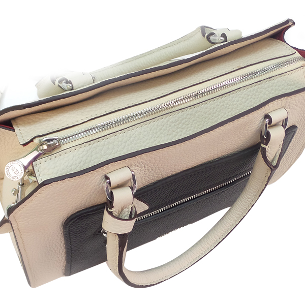 СКИДКА. Женская сумка BA Forstmann. Кожа. F-P 107 beige/black