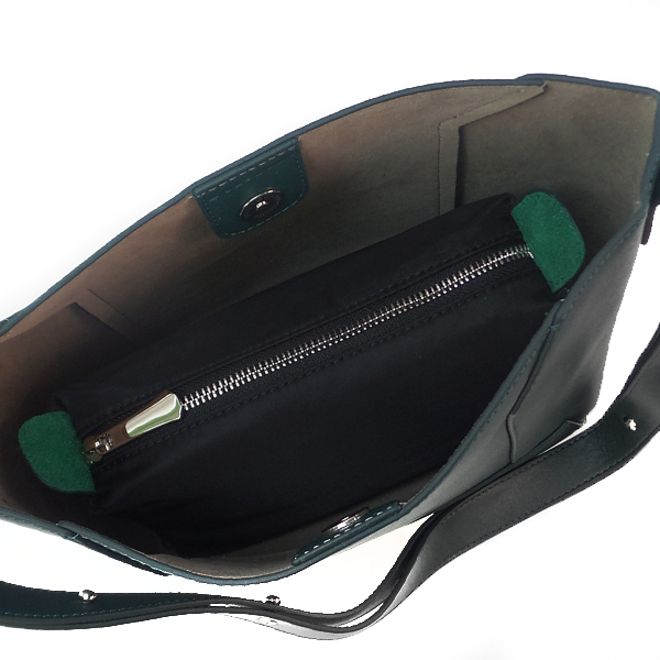 СКИДКА. Женская сумка 2в1 Borgo Antico. Кожа+замша. 9169 dark green