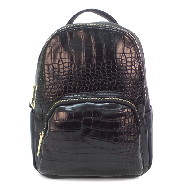 СКИДКА. Рюкзак Borgo Antico. Экокожа с тиснением. D 1802 black