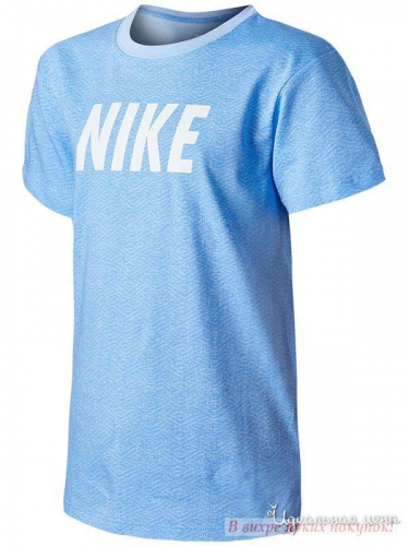 Футболка Nike AO8206415, голубой (XL)