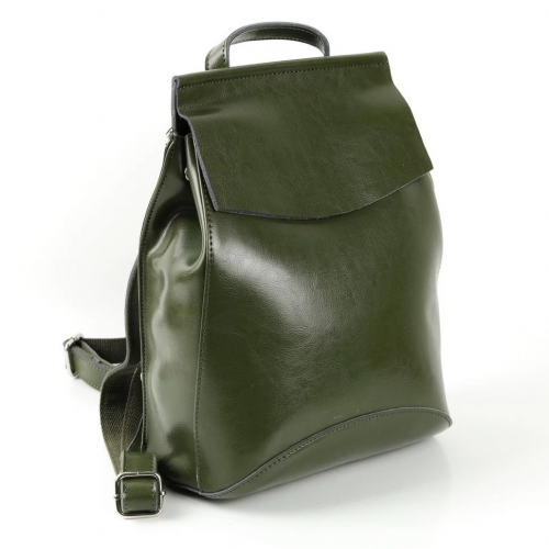 Рюкзак женский кожаный 12408 Зеленый