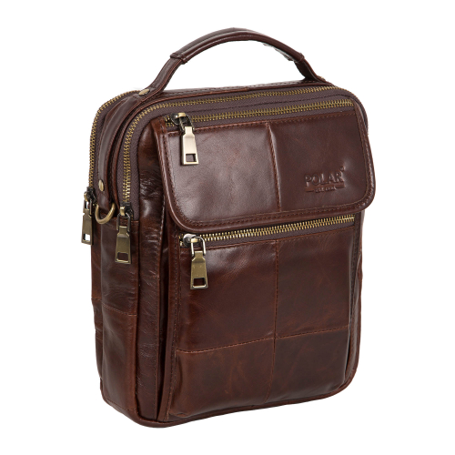 Мужская кожаная сумка 812166-9 brown