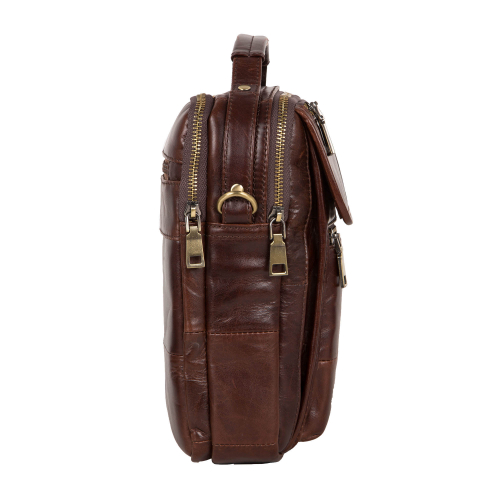 Мужская кожаная сумка 812166-9 brown