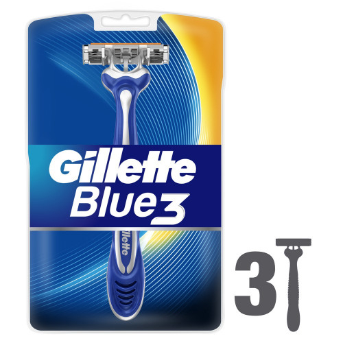 Одноразовые станки GILLETTE BLUE 3 (на блистере) (3шт)