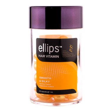 Ellips PRO-KERATIN COMPLEX Smooth & Silky, банка 50 капсул — восстановление светлых волос