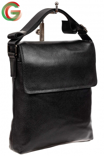 Мужская сумка-планшет из натуральной кожи, цвет черный